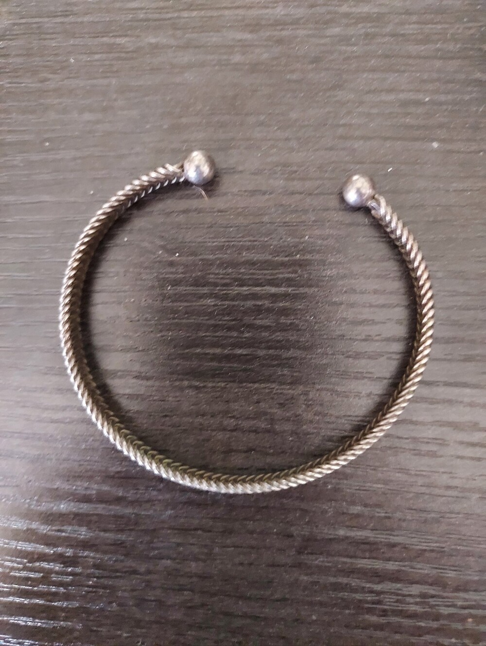Twisted Rope Open Cuff Bracelet in Silver-Tone